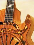 "Snake Motif" 12-String Resonator Guitar In Cherry 4 small