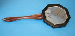 Octagonal Hand Mirror With Hand Carved Handle 1 small
