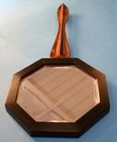 Octagonal Hand Mirror With Hand Carved Handle 3 small
