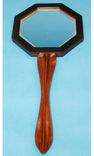 Octagonal Hand Mirror With Hand Carved Handle 4 small