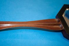 Octagonal Hand Mirror With Hand Carved Handle 5 small