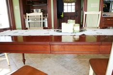 Federal Style Large Cherry Dining Table 11 small