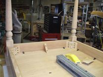Federal Style Large Cherry Dining Table 4 small