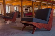Bubinga Lounge Chairs 2 small