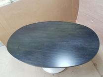 Oval Dining Room Table With Turned Base Pedestal Banquette 2 small