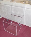 Acrylic End Table With Opening Top And Trunk Hardware - Hand Crafted, Custom Made 2 small