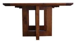 Mid-Century Modern Metro Extension Trestle Dining Table 3 small