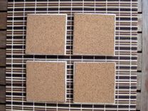 Coasters Poppy Flower Handmade With Original Artwork-Set Of 4 Red Orange 2 small