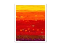 Large Fine Art Print-Abstract Original Indian Summer Yellow Orange Red 2 small