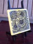 Decorative Stone Tile-6"X6" Handmade Black Grey Yellow 1 small