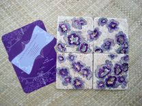 Custom Wedding Coasters-Unique Home Decor Made To Order Tumbled Marble 2 small