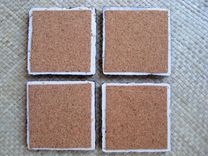 Handmade Coasters With Original Artwork-Set Of 4 Turquoise Orange Magenta 5 small