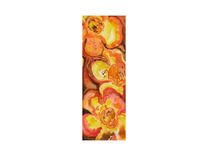Flower Painting Original Abstract Fall Colors -8"X24" Orange Yellow Brown Organic Flowers 4 small