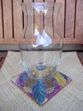 Decorative Stone Tile-6"X6" Handmade With Paisley Design Purple Ochre Blue 2 small