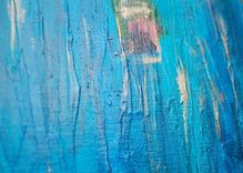 Peacock Original Abstract Painting Large 18"X36" Blue Turquoise Green Copper 2 small