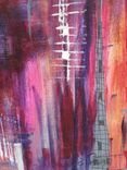 25% Off Sale-Original Painting Modern Abstract 24"X36" Title-Interwoven Pink Purple Grey Beige 2 small
