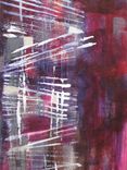 25% Off Sale-Original Painting Modern Abstract 24"X36" Title-Interwoven Pink Purple Grey Beige 5 small
