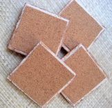 Coasters Handmade Travertine With Original Artwork-Set Of 4 Orange Blue Green Pink 4 small
