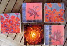 Marigold Fine Art Print - 5x5 Mounted Print On Wood Panel 1 small