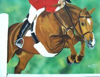 Horses Painted In Oils On Canvas,  Wood,  Or Fabric 2 small