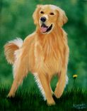 Dogs Painted In Oils On Canvas, Wood, Slate, Or Fabric 4 small