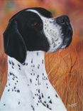 Dogs Painted In Oils On Canvas, Wood, Slate, Or Fabric 5 small