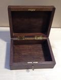 Walnut Box With Mahogany Inlaid Monogram 5 small