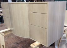 Floating Whitewashed Oak Vanity With Curved Doors 2 small