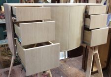 Floating Whitewashed Oak Vanity With Curved Doors 3 small