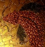 Koi Fish Painting, Original Abstract Carp, Red Copper Koi, Gold Metallic Art, Asian Fish - 48x36 5 small