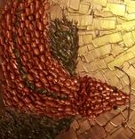 Koi Fish Painting,Original Textured Art,Abstract Large Metallic Red Copper Carp By Lafferty-24 X 30 2 small