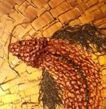 Koi Fish Painting,Original Textured Art,Abstract Large Metallic Red Copper Carp By Lafferty-24 X 30 3 small