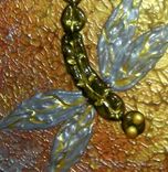 8x10 Print With Matte Of Original Modern Abstract Gold Dragonflies, By Dan Lafferty-Dragonfly Dawn 1 small