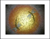 8x10 Print With Matte Of Original Modern Abstract Gold Dragonflies, By Dan Lafferty-Dragonfly Dawn 5 small