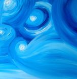 Modern Abstract - Night Stars Landscape Painting By Dan Lafferty - Starry Night Above The Hills 3 small