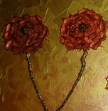 Print With Matte Of Gold Rose Painting Sale 22% Off 3 small