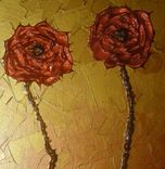 Print With Matte Of Gold Rose Painting Sale 22% Off 4 small