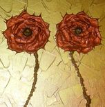 Print With Matte Of Gold Rose Painting Sale 22% Off 5 small