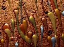 Prints Of Original Contemporary Modern Abstract Gold Blue Metallic Painting-Star In The Night 3 small