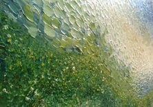 Original Large Abstract Yellow Impressionist-Sunflower Landscape Art Textured Palette Knife - 40x30 3 small