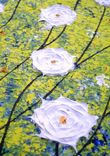 Original Abstract White Blossom Flowers Impasto Yellow Landscape Art Textured Palette Knife Painting 5 small