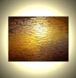 Original Abstract Metallic Reflective Painting Gold Bronze Impasto Palette Knife Textured Art 2 small