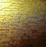 Original Abstract Metallic Reflective Painting Gold Bronze Impasto Palette Knife Textured Art 5 small