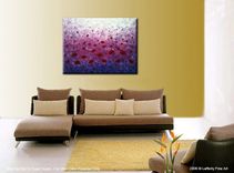 Original Xlarge Poppies Painting Gallery Wrap Canvas-Contemporary Impasto Abstract Floral Garden 1 small
