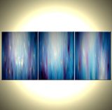 Abstract Blue Painting,Original Purple Art,Large Modern Abstract,Gold Contemporary Painting - 24x54 1 small