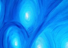 Original Starry Night Painting Acrylic Blue Green Art Modern Abstract Landscape Textured Night 1 small