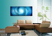 Original Painting, Abstract Art, Blue White Seascape Original Painting, Impasto Storm Hurricane 1 small