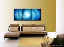 Original Painting, Abstract Art, Blue White Seascape Original Painting, Impasto Storm Hurricane 3 small