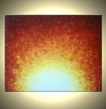 Original Abstract Red Sunrise Sunset 4ft X 5ft Painting By Artist Dan Lafferty - 48"X60" - 22% Off 3 small