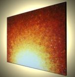Original Abstract Red Sunrise Sunset 4ft X 5ft Painting By Artist Dan Lafferty - 48"X60" - 22% Off 4 small